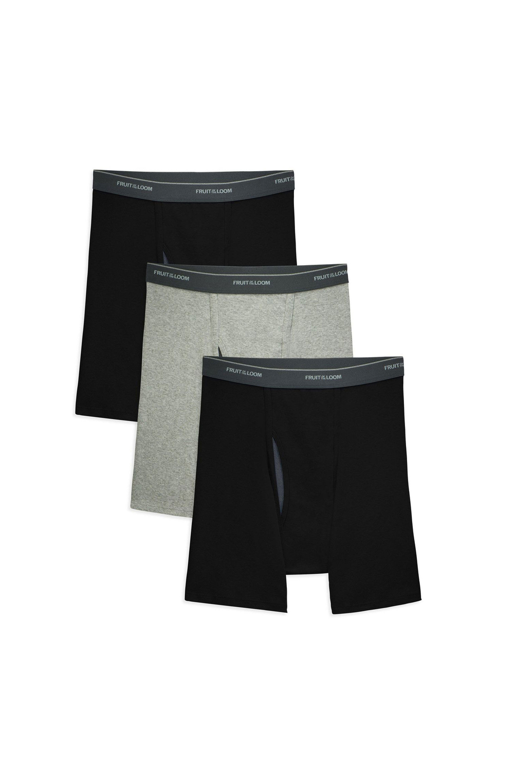 Buy FRUIT OF THE LOOM Men's Black Solid Cotton Briefs Online at