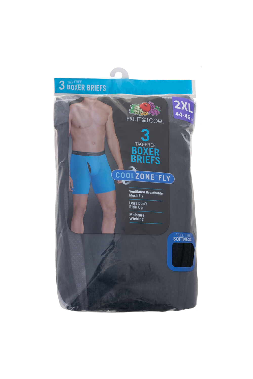 Fruit of The Loom Signature Tag-Free Boxer Briefs Tri-Cool 4 Pack