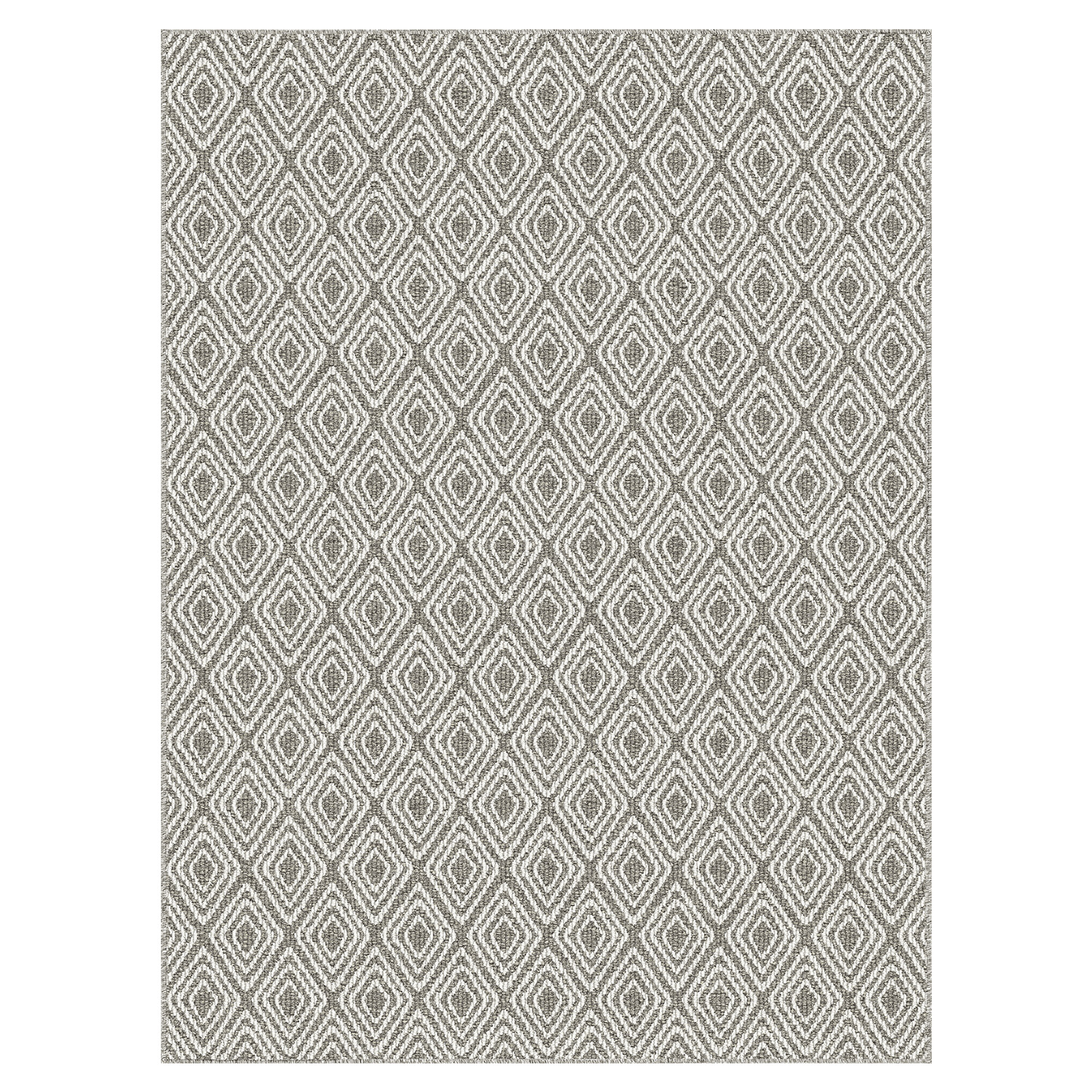 GEORGE Collection - Grey argyle rug, 3'x4'