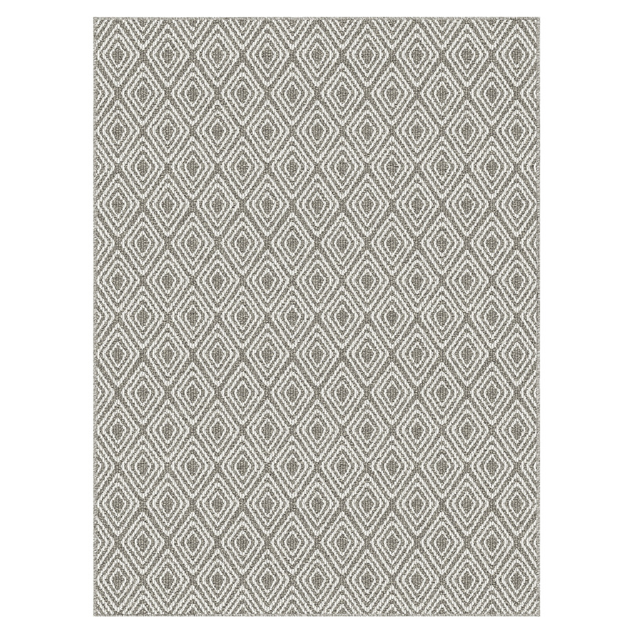 GEORGE Collection - Grey argyle rug, 3'x4'