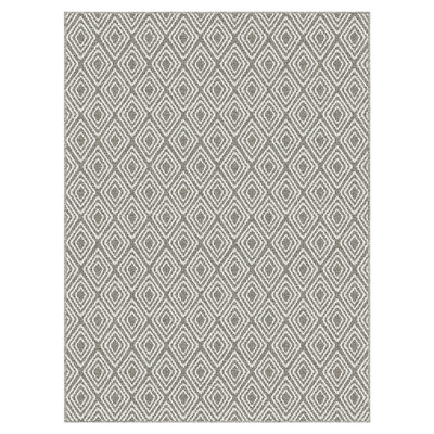 GEORGE Collection - Grey argyle rug, 3'x4'