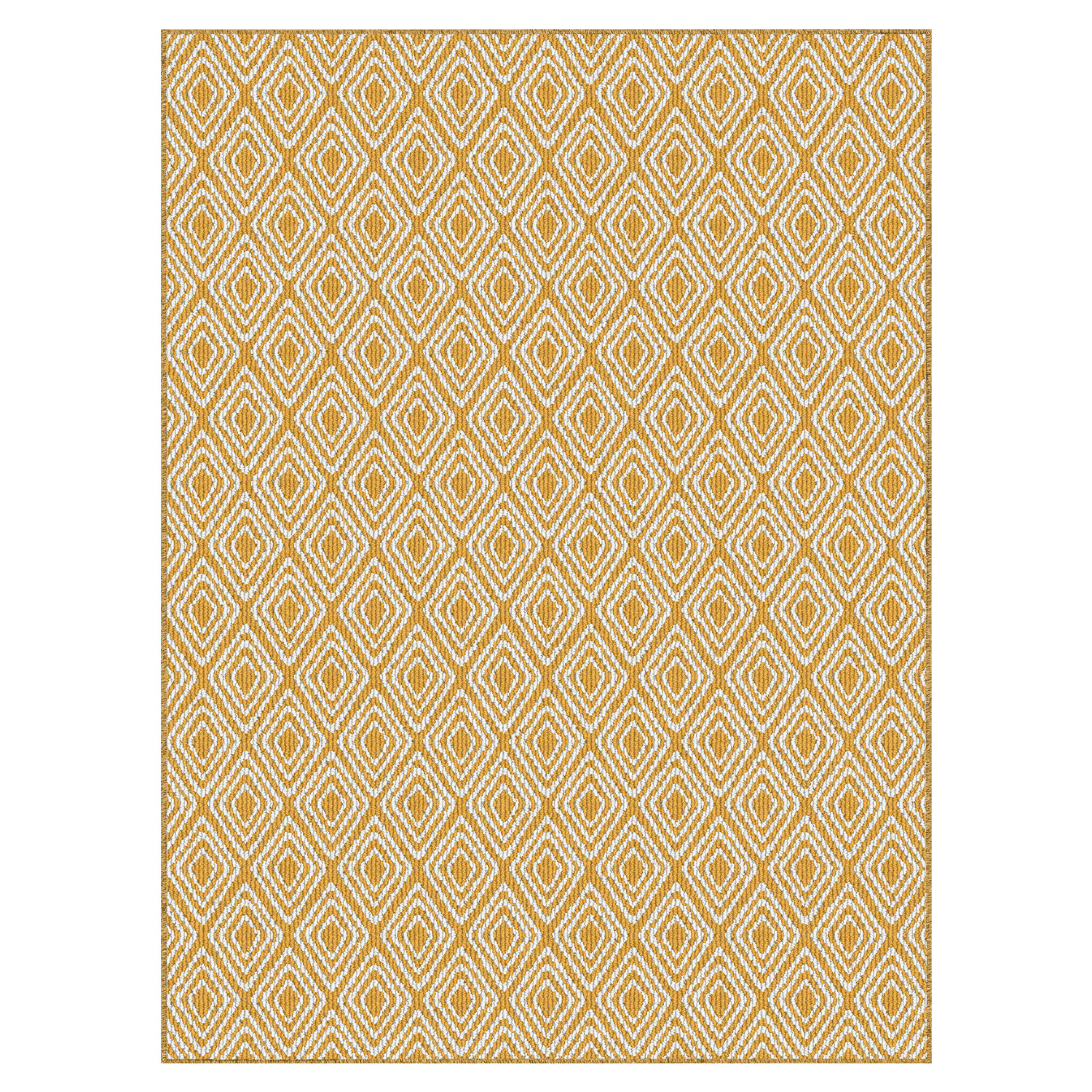 GEORGE Collection - Mustard argyle rug, 3'x4'