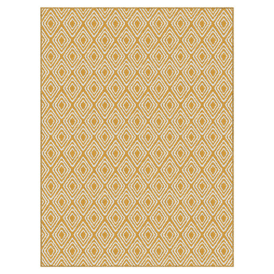 GEORGE Collection - Mustard argyle rug, 3'x4'