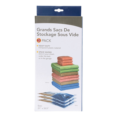 Grands sacs de rangement sous vide, paq. de 3