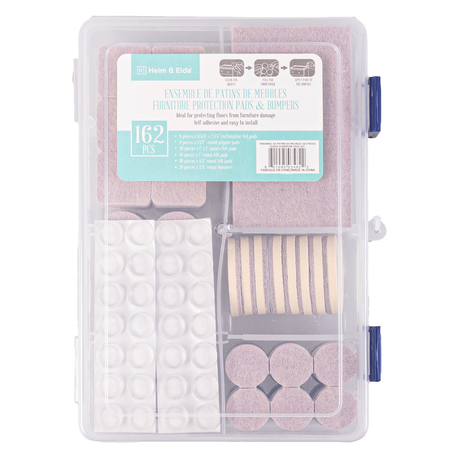 Heim & Elda - Coussinets et pare-chocs de protection pour meubles, 162 pcs