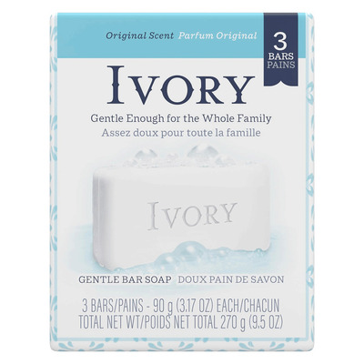 Ivory - Gentle bar soaps, pk. of 3x90g