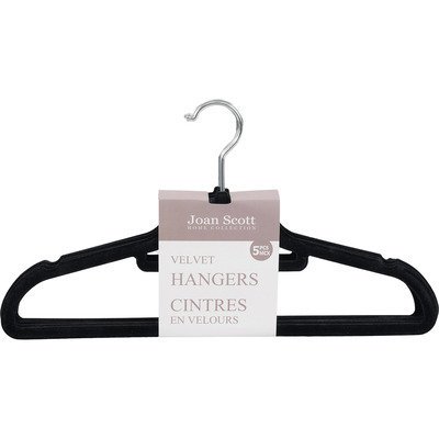 Joan Scott - Velvet coat hangers, pk. of 5