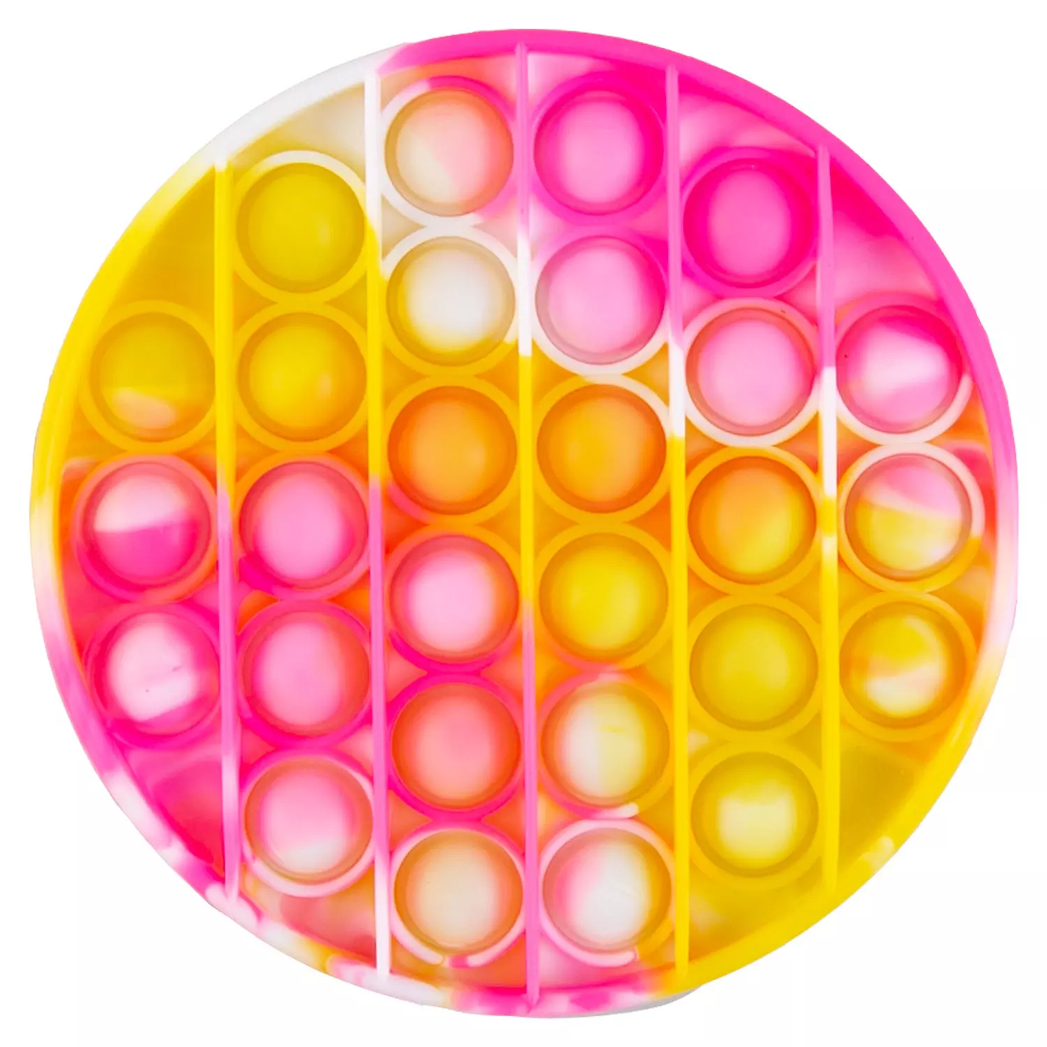 Jouet fidget à bulles en silicone, tie-dye rond, 1 morceau. Colour:  multi-color, Fr