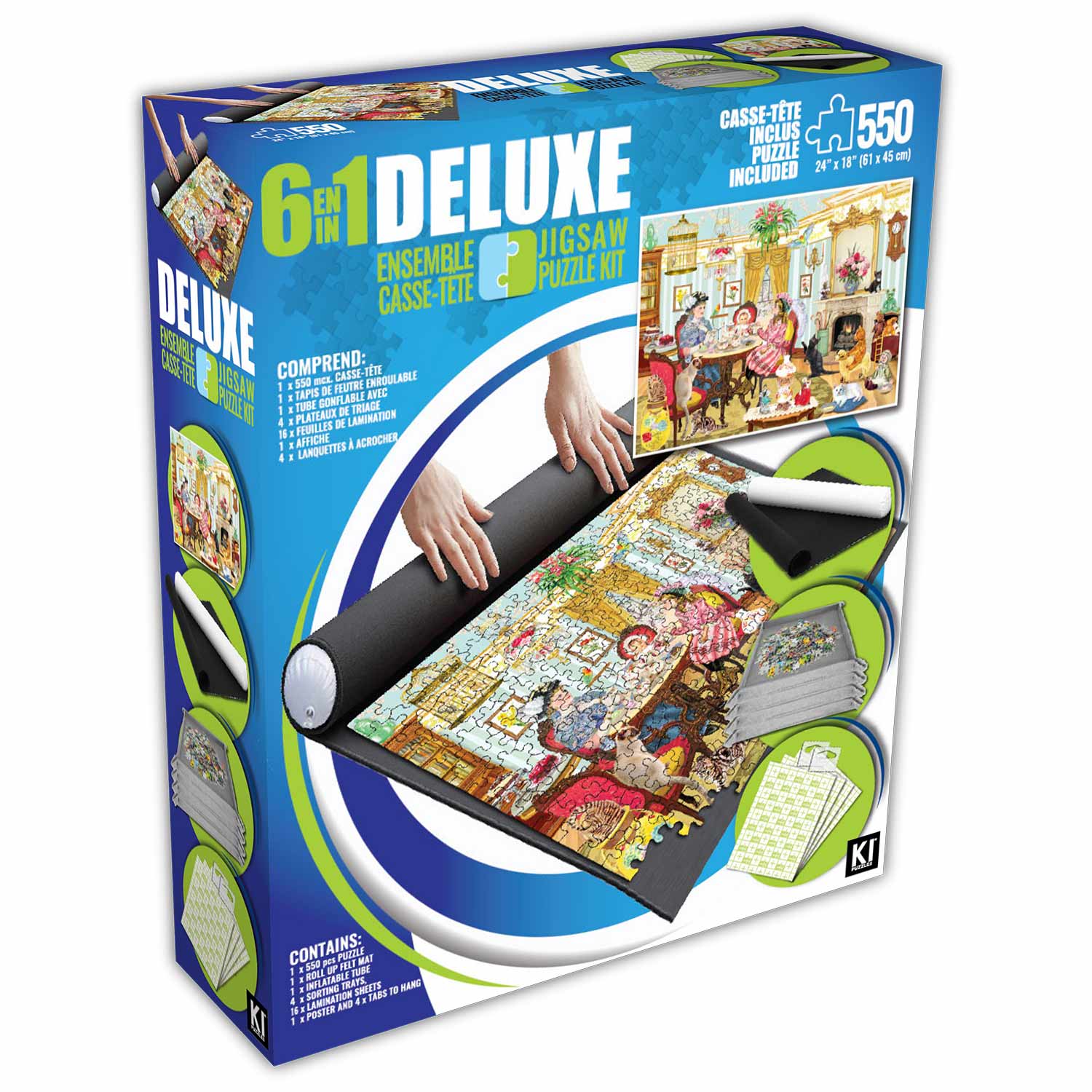 KI - 6-in-1 Deluxe jigsaw puzzle kit, Rosalind Solomon, High Tea With Mum,  550 pcs