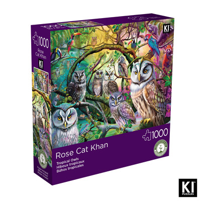 KI - Casse-tête - Rose Cat Khan - Hiboux tropicaux, 1000 mcx