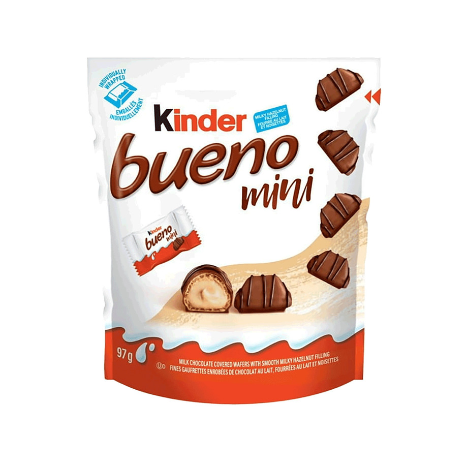 Kinder - Kinder Bueno Mini - Milk chocolate covered wafers with hazelnut filling, 97g