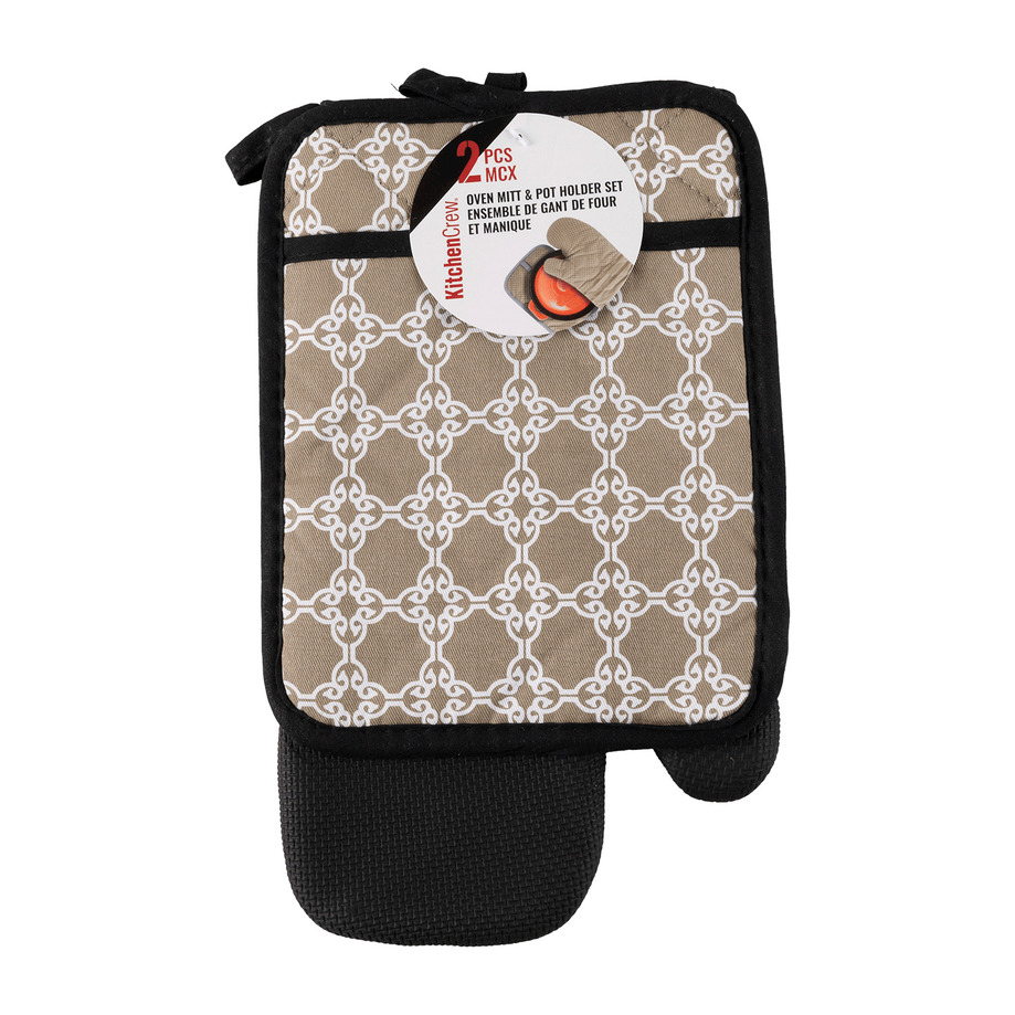 Kitchen Crew - Oven mitt & pot holder set, 2 pcs