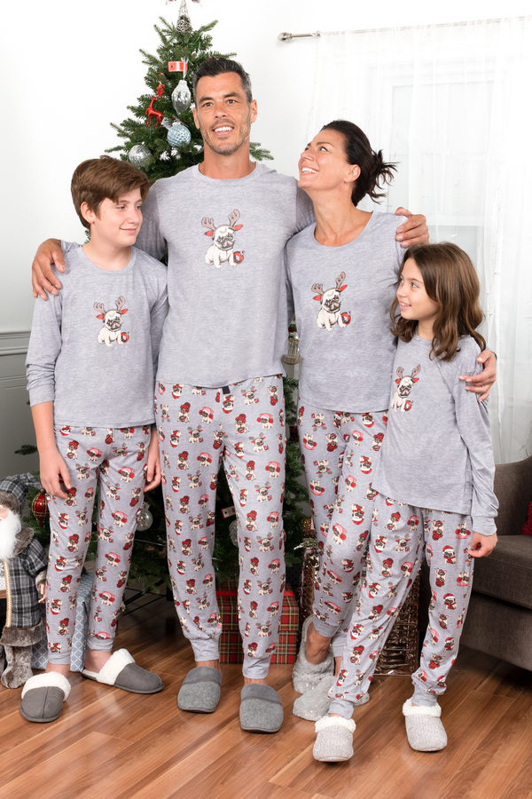 Family Matching Pajamas Set With Long Sleeves And Pants