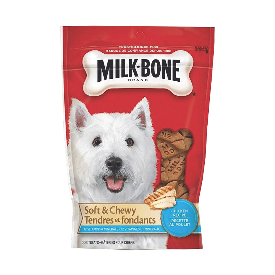 Milk Bone - Tendres et fondants, gâteries pour chiens à la recette de poulet, 113g