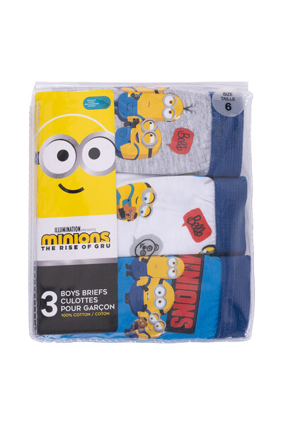 Minions - Culottes en coton pour garçons, paq. de 3