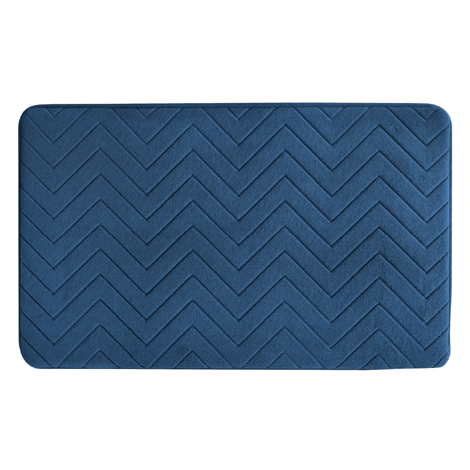 Non-slip memory foam bath mat, 16"x24" - Chevron