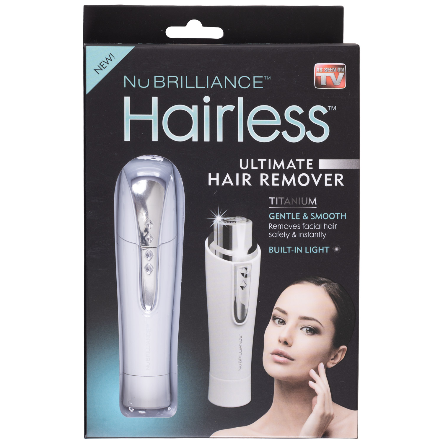 NuBrilliance- Hairless ultimate cordless hair remover. Colour: white
