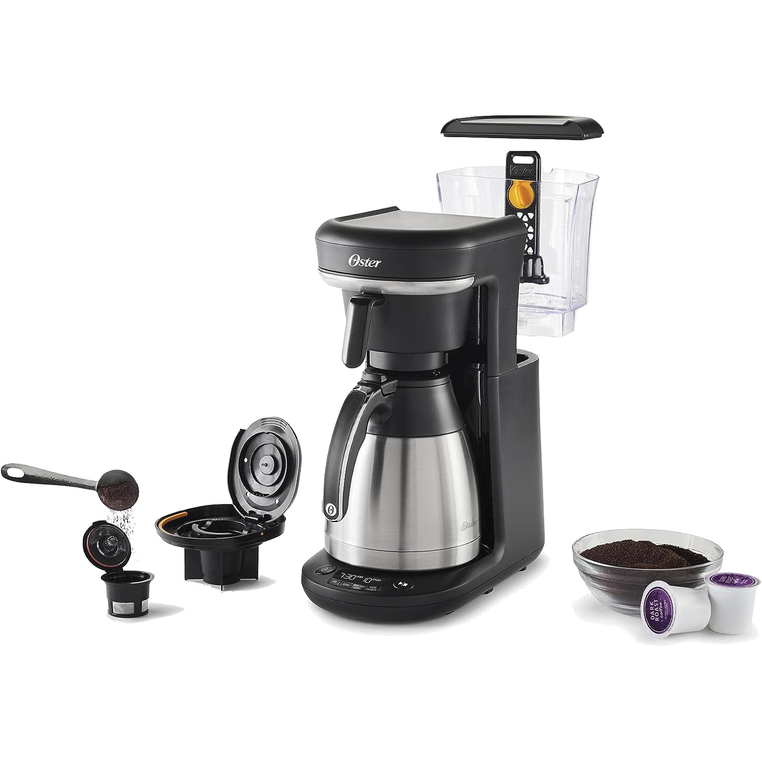 Mr. Coffee Pod and 10-Cup Space-Saving Combo Brewer in Black