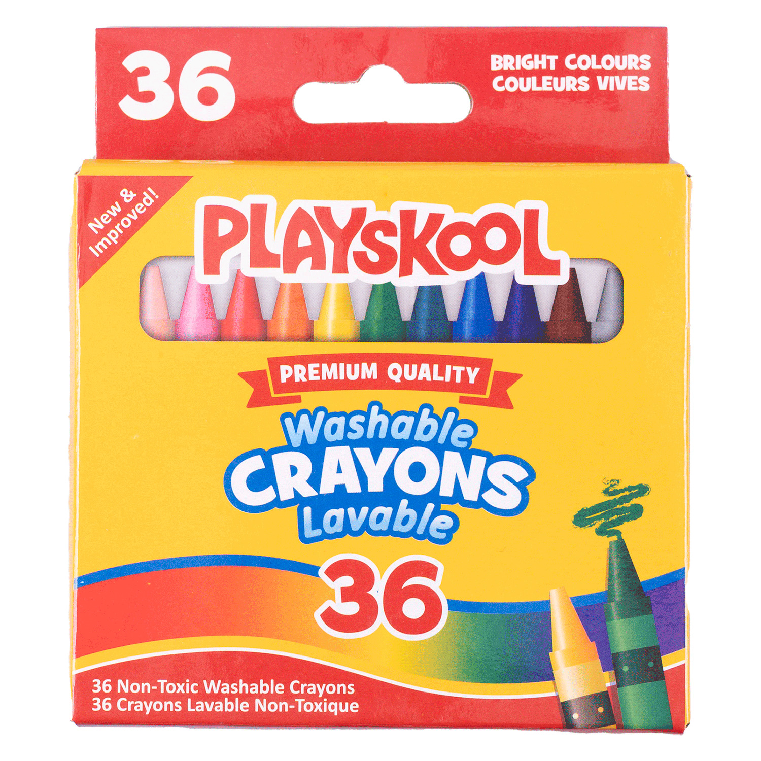 Playskool - Crayons lavables, Paq. de 36