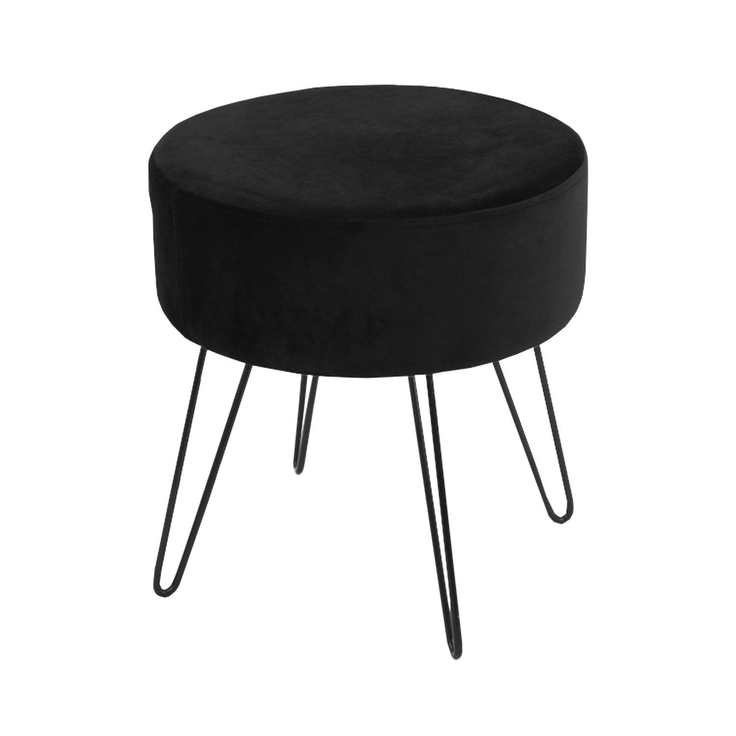 Pouf rond en velours