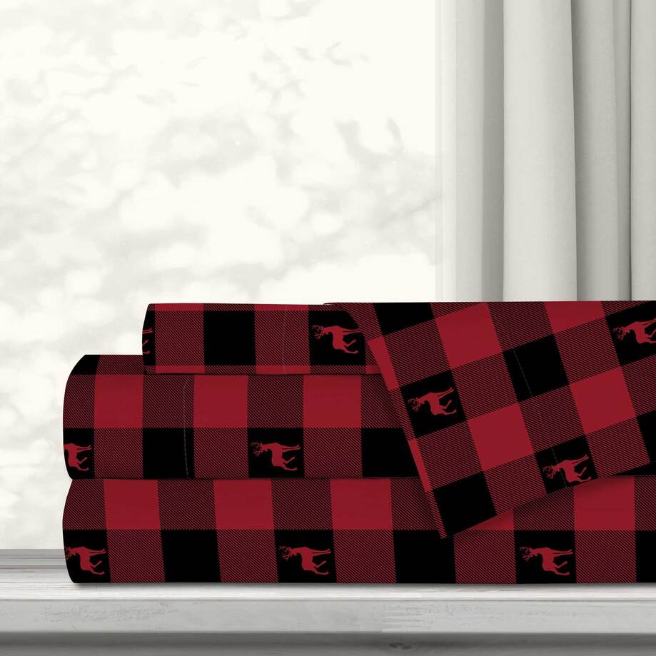 Premium ultra soft printed sheet set - Red Deer Buffalo