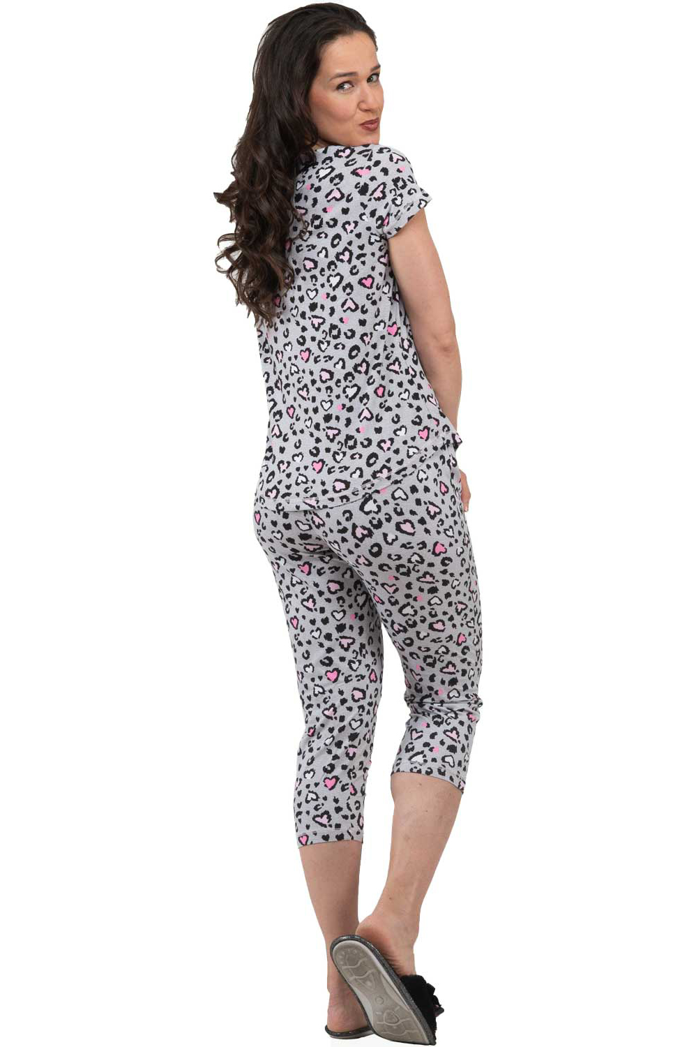 Cheetah Print Capri Pajama Set
