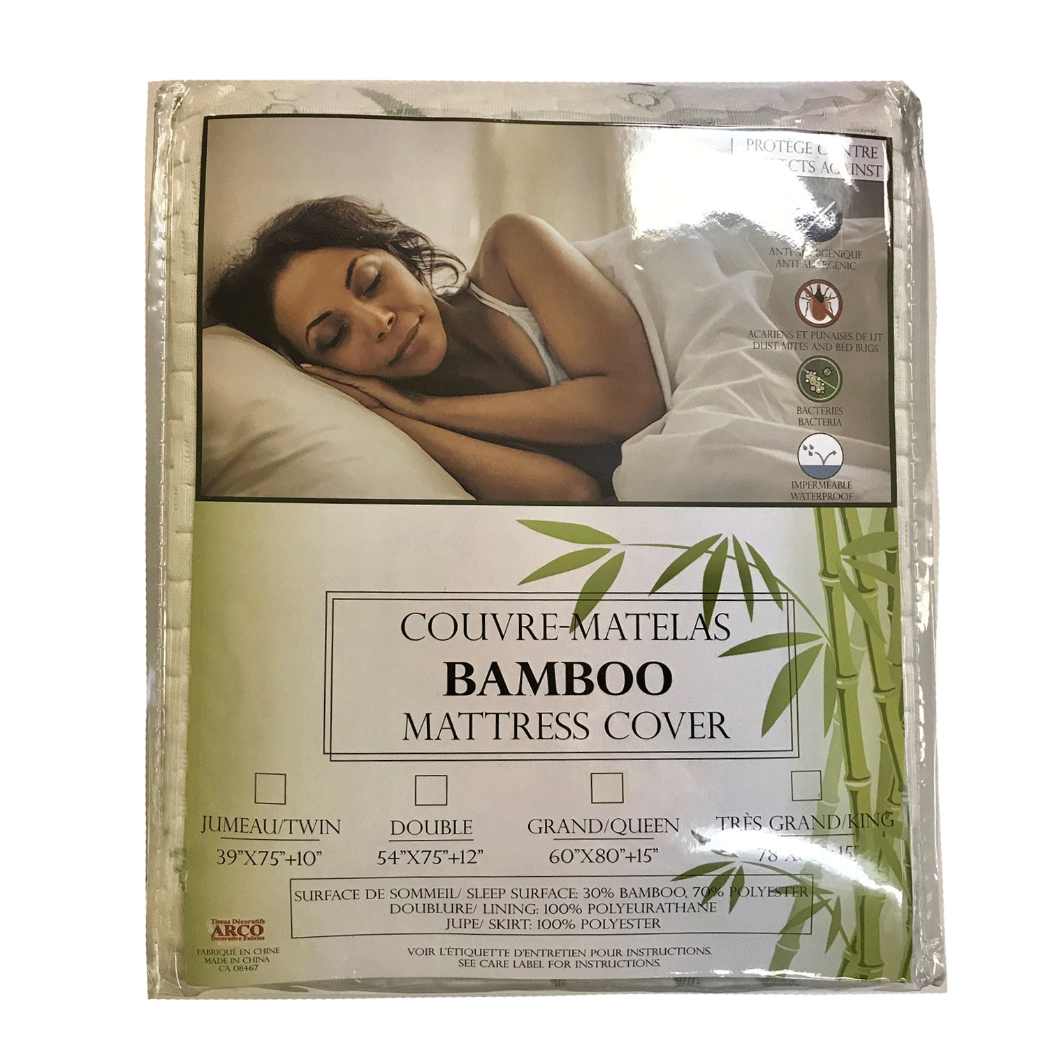 Protège-matelas imperméable en bambou - Douillettes et Couvre-lits