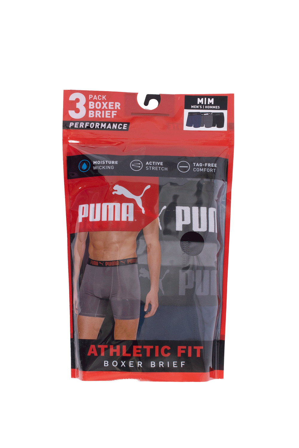 Men’s 3PK Poly Spandex Athletic Boxer Brief - FINAL SALE