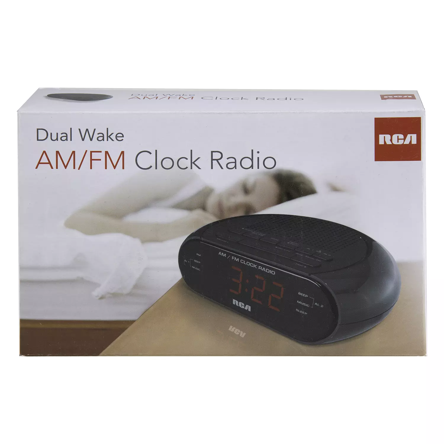 RCA - Réveil double radio-réveil AM/FM. Colour: black, Fr