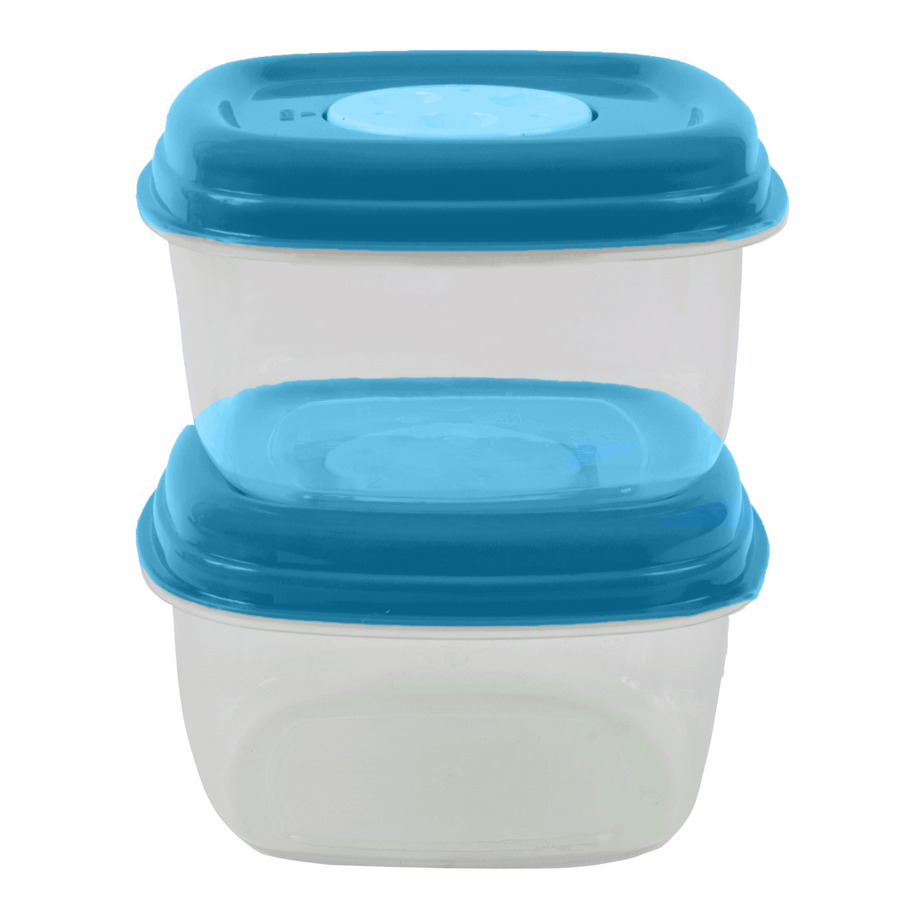 Rectangular food containers, pk. of 2 - 650ml