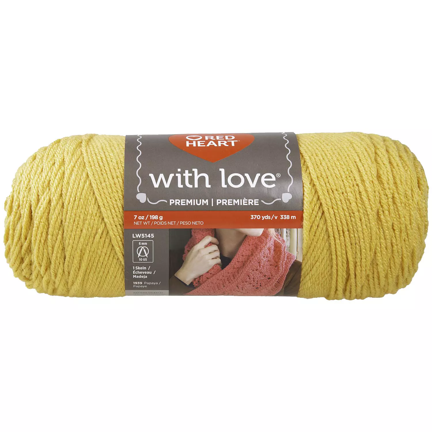 Red Heart, Other, New Red Heart With Love Yarn Papaya