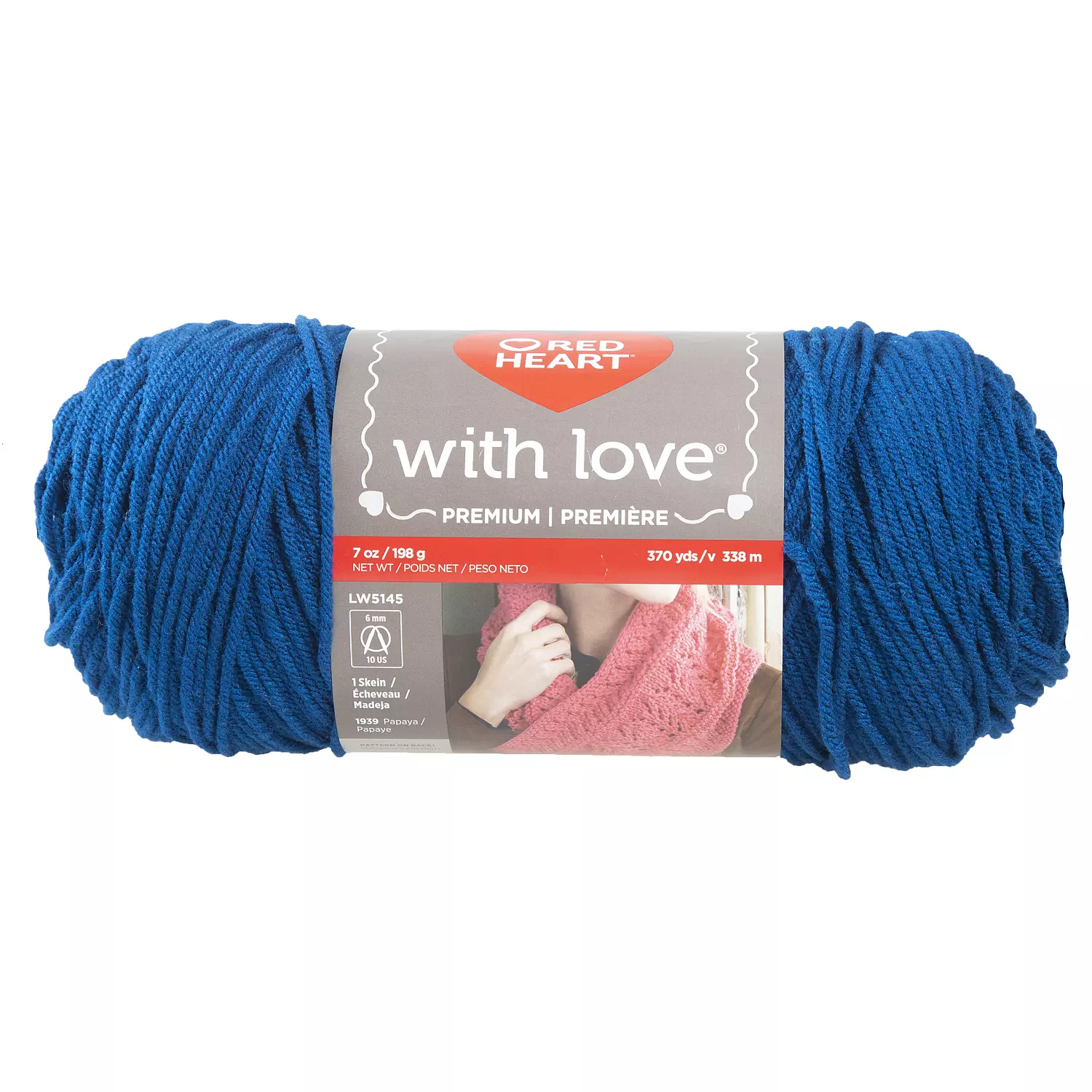 Red Heart with Love - Yarn, peacock. Colour: blue