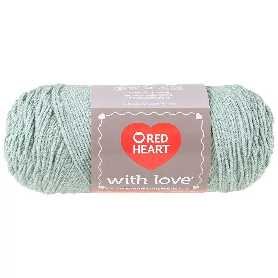 Red Heart With Love - Yarn, sage. Colour: multi-color
