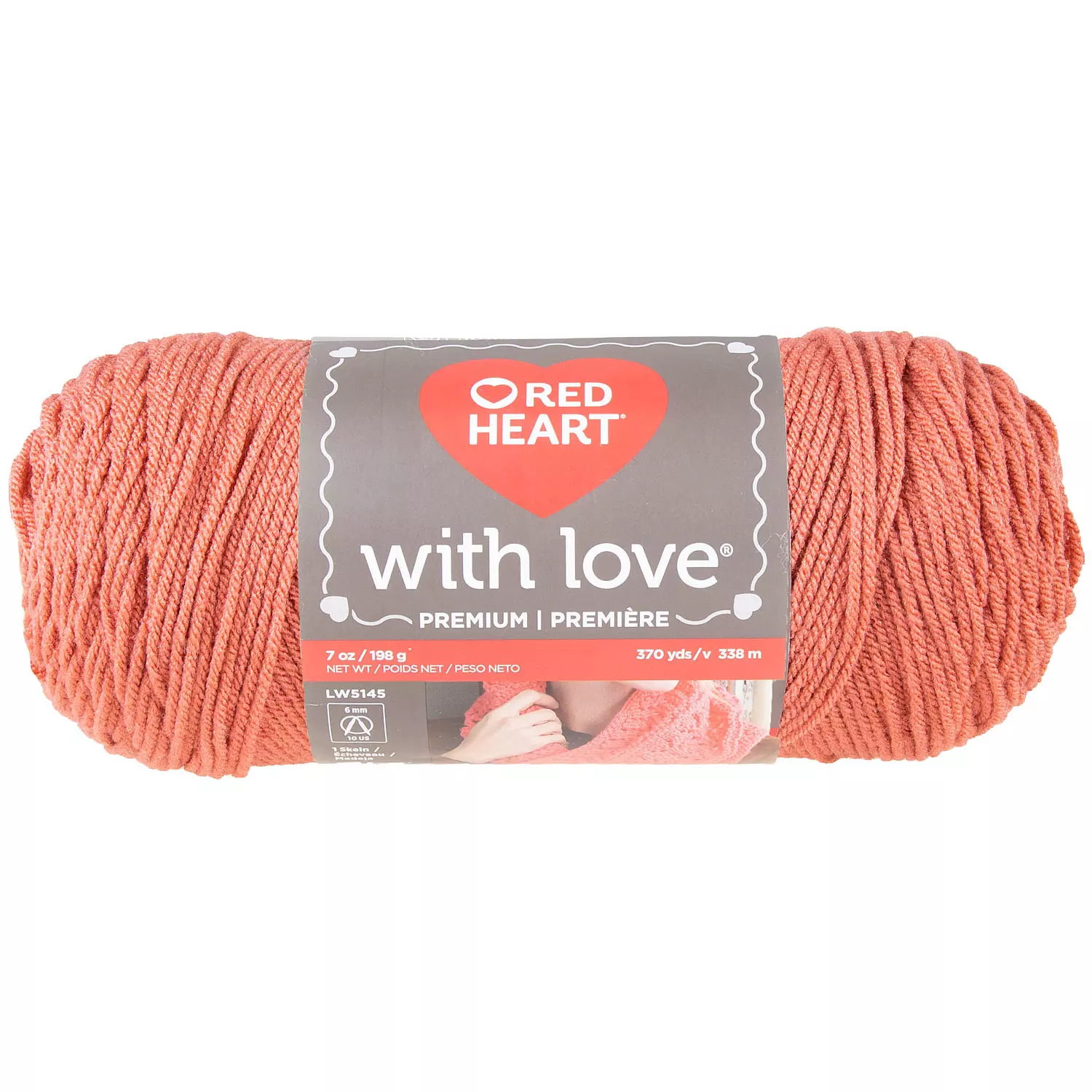Red Heart With Love - Yarn, terracotta. Colour: multi-color
