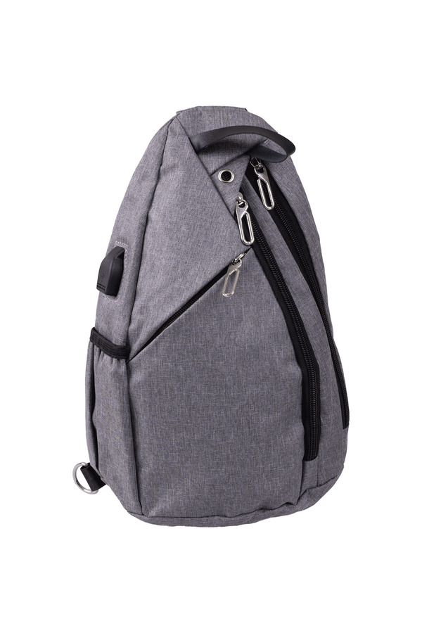 Sac à dos à bandoulière croisée avec sangle d'épaule réversible - Gris