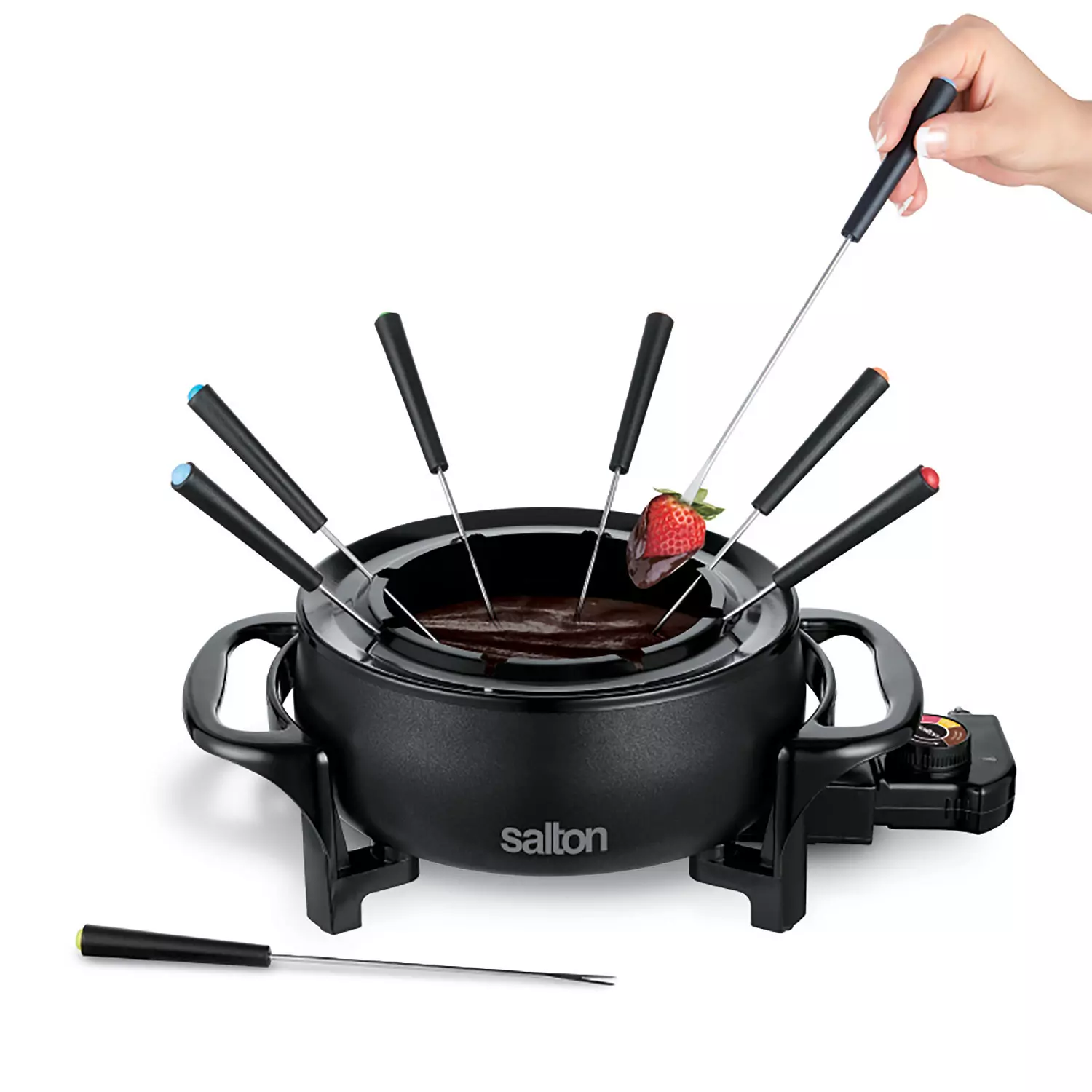 Salton - Electric fondue set, 2.8L, black