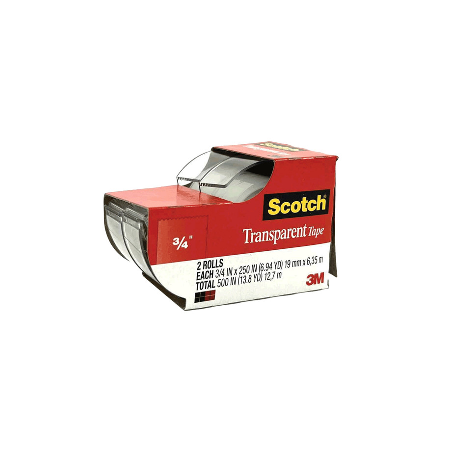 Scotch - Ruban transparent, 3/4 "x250", (19 mm x 6,935 m)