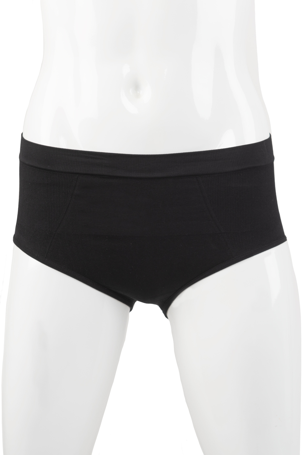 Seamless boyleg panty with light support - Black. Colour: black