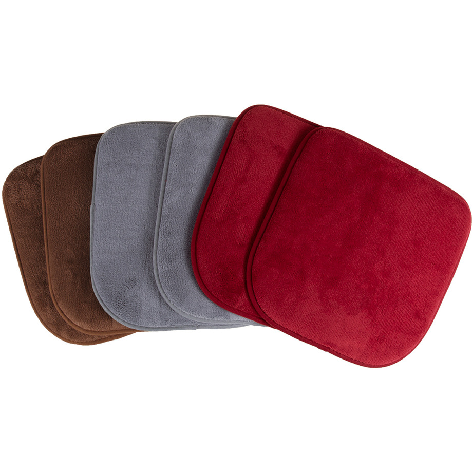 Set of 2 microfiber chair pads, 14"x14"