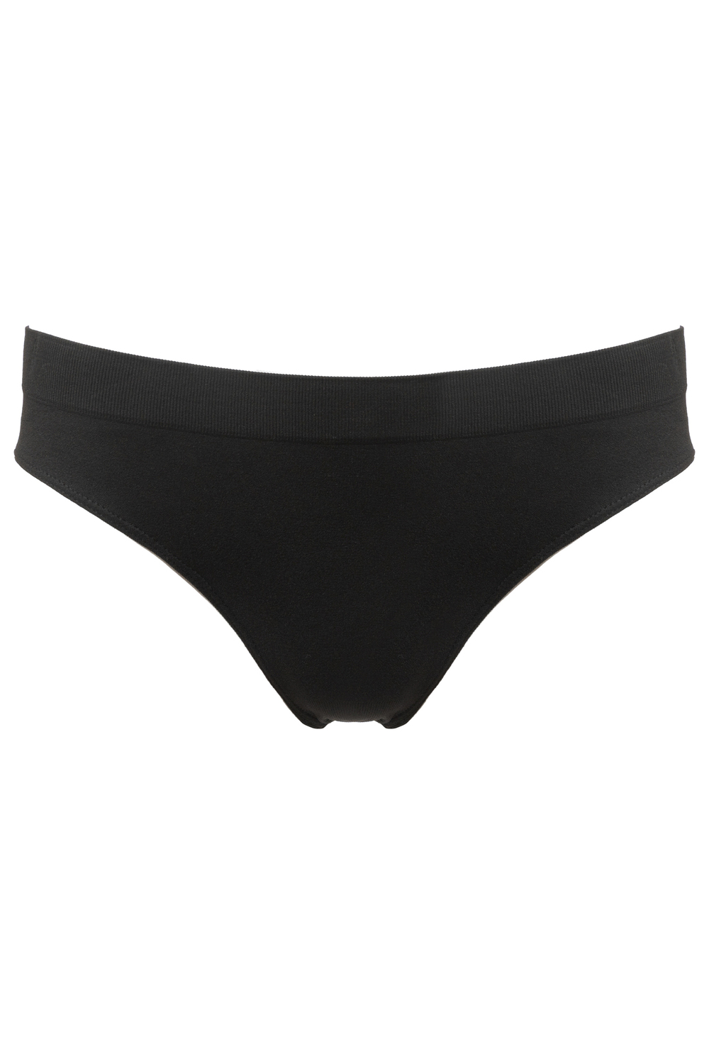 Set of 3 seamless high-cut panties - Charcoal, pink & black. Size: m