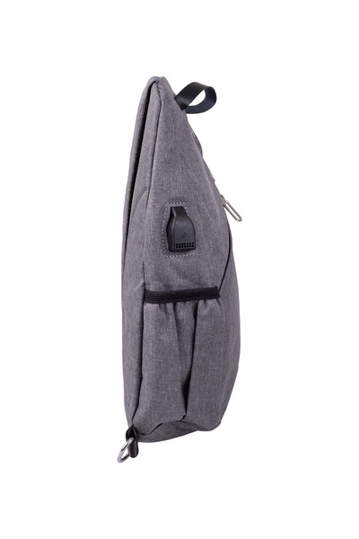 Sling bag, crossbody backpack with reversible shoulder strap - Grey