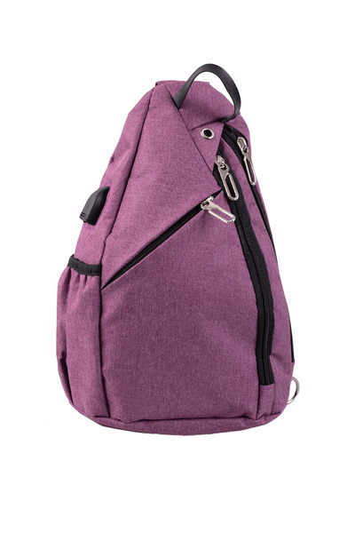 Sling bag, crossbody backpack with reversible shoulder strap - Mulberry