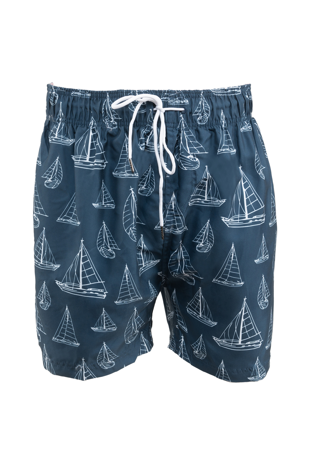 Spicy Tuna - Men's swim trunk - Sailboats - Plus Size. Colour: navy blue.  Size: 2xl