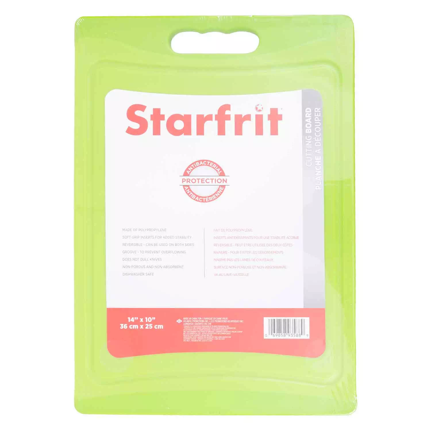 Starfrit Antibacterial Cutting Board 14x10, Green