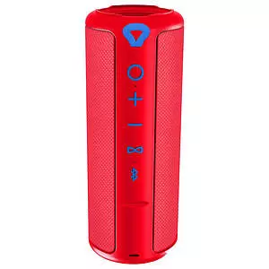 Sylvania - IPX6 water resistant Bluetooth speaker, red. Colour: red