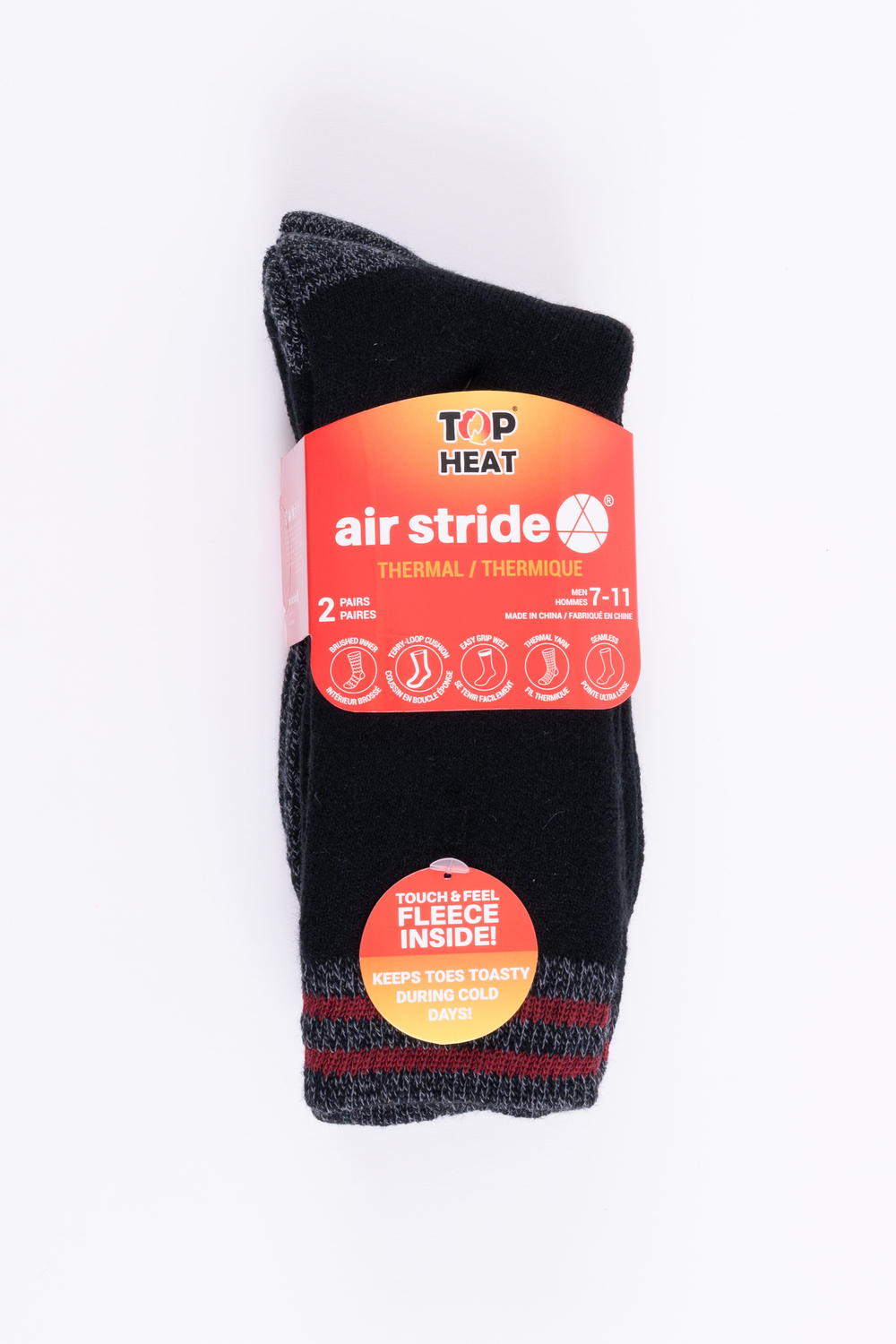 Top Heat - Chaussettes thermiques air stride - 2 paires