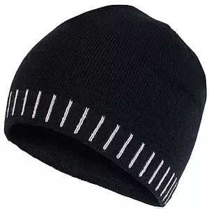 Tuque en tricot extensible avec motif de points contrastés sur le bord