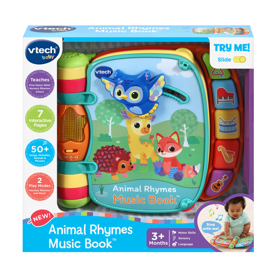 VTech - Livre musical bébé - Super livre enchanté des Baby loulous bleu