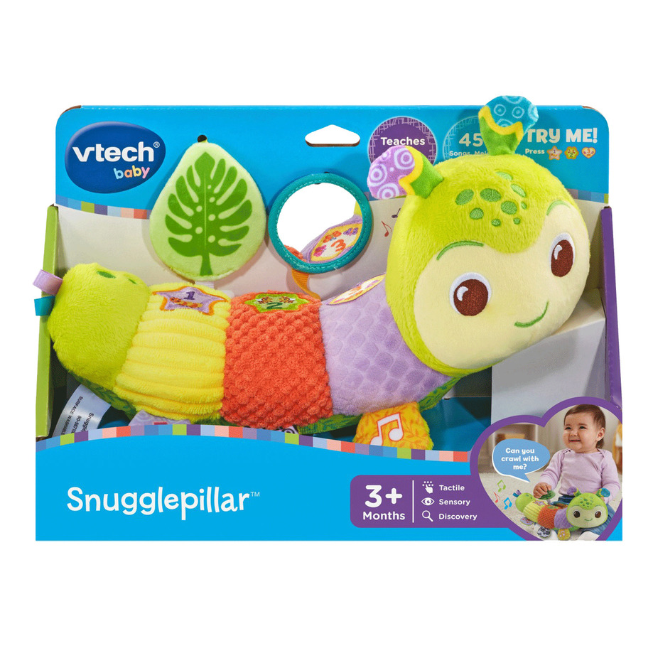 VTech - Baby - Myrtille, lumi-chenille sensorielle, Édition anglaise