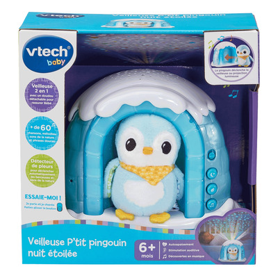 VTech Baby - Veilleuse p'tit pingouin nuit étoilée, Édition française